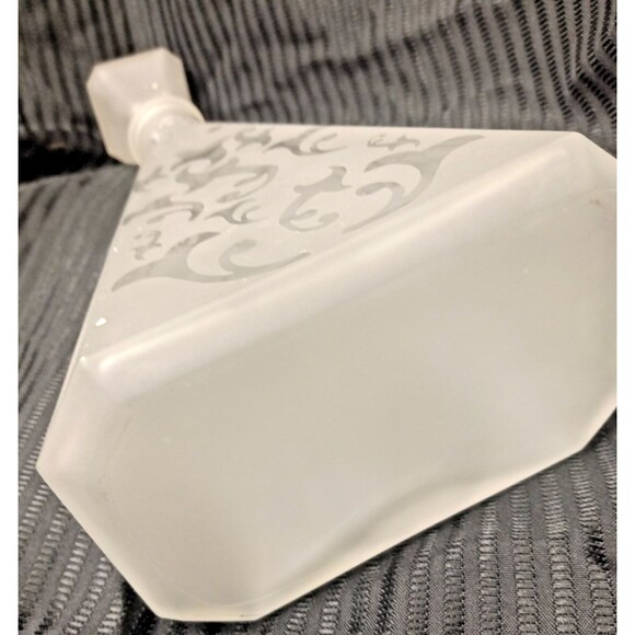 Rare  Frosted White Glass Tall  Decanter 11" Collectable Craftmanship Art Deco - Picture 10 of 16